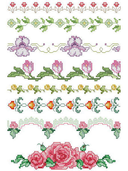 Схема вышивки «цветочный орнамент» (№241753)